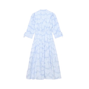 Mint Velvet Blue Cotton Floral Shirt Midi Dress